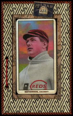 Picture, Helmar Brewing, T206-Helmar Card # 222, Christy MATHEWSON (HOF), Portrait looking up, Cincinnati Reds